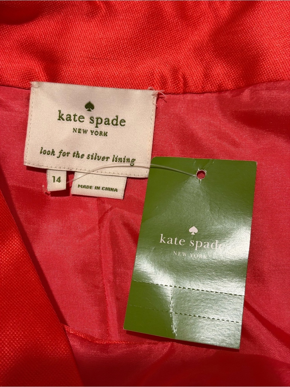 Kate Spade Sleeveless Coral-Red Fit & Flare Mini Dress,NWT,SZ14 - Picture 10 of 14